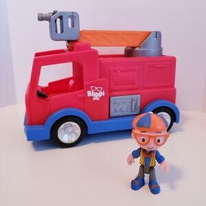 Blippi Fire Truck & Mini Action Figure Sounds Vehicle Playset Toys